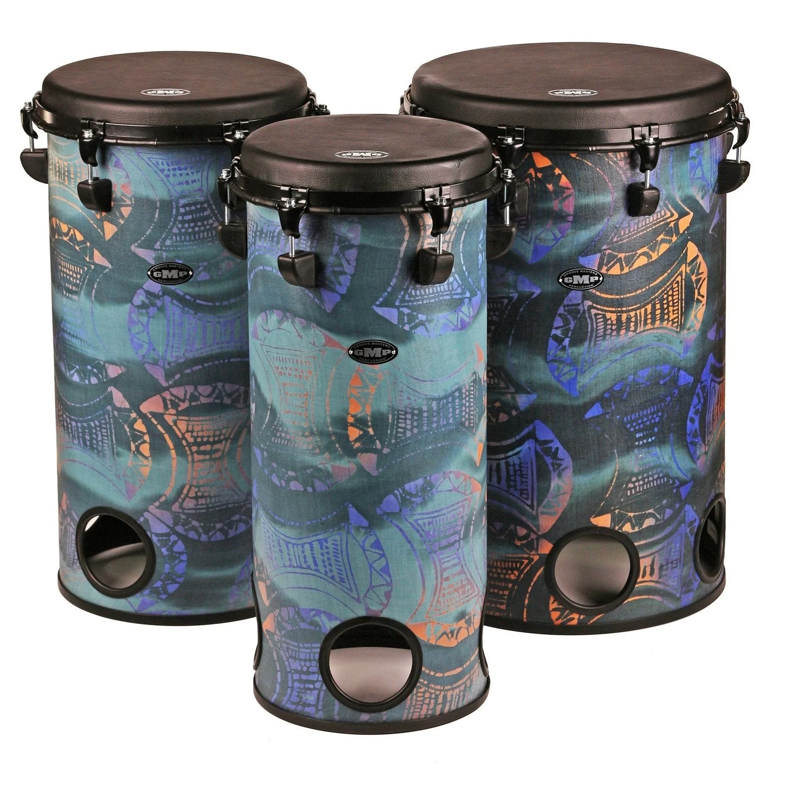 3-Piece Tubolo Set (10", 12", 14"), Tuneable/Lug-Tuned - Ocean Blue