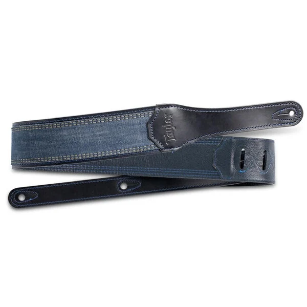 Taylor – Blue Denim Strap Navy Leather Edge D250-10