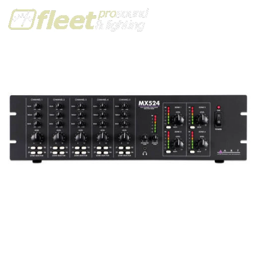 ART Pro Audio MX524 Five Channel Four Zone Mixer