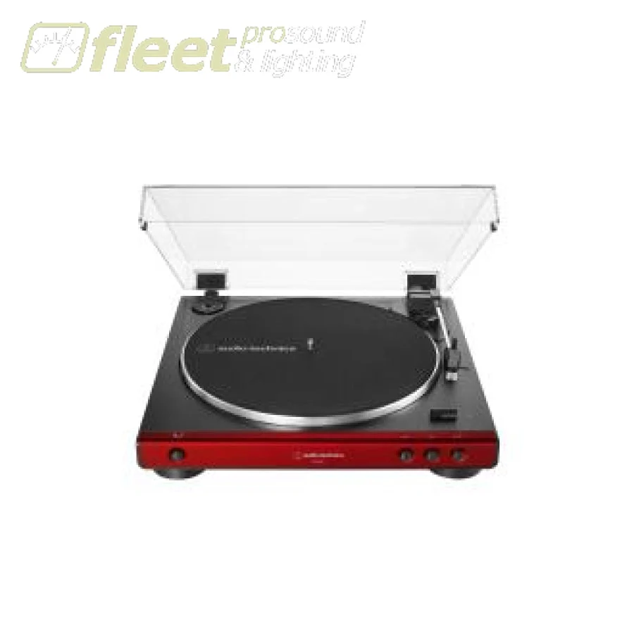 Audio Technica AT-LP60X-RD Fully Automatic Belt-Drive Turntable - red