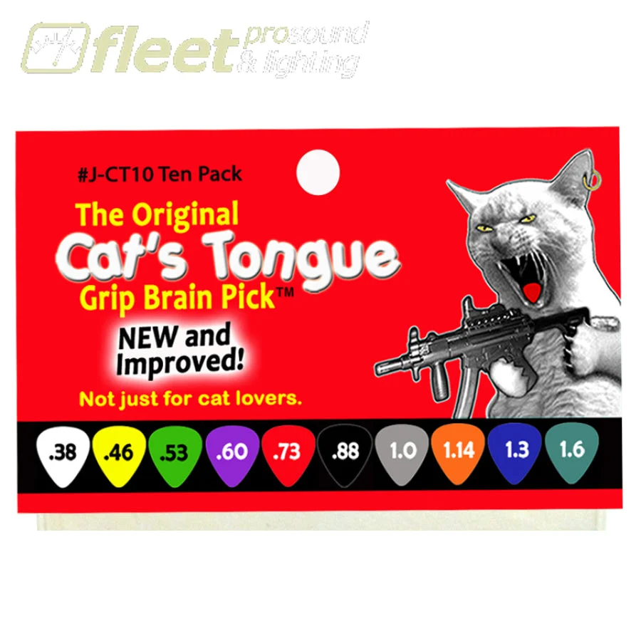 Brain Pick Cat's Tongue J-CT1.14/10 Grip Picks - 1.14 - Orange, 10 Pack
