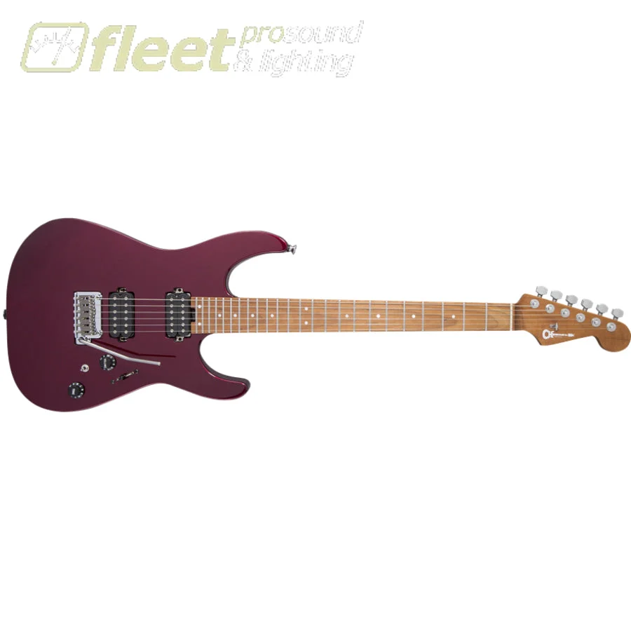 Charvel 2839412739 USA Select DK24 HH 2PT CM, Caramelized Maple Fingerboard Guitar - Oxblood