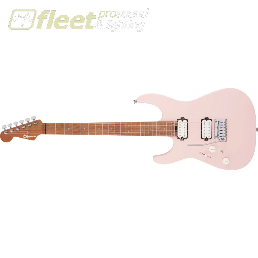 Charvel Pro-Mod DK24 HH 2PT CM Left-Handed, Caramelized Fingerboard Guitar - Satin Shell Pink (2961411519)