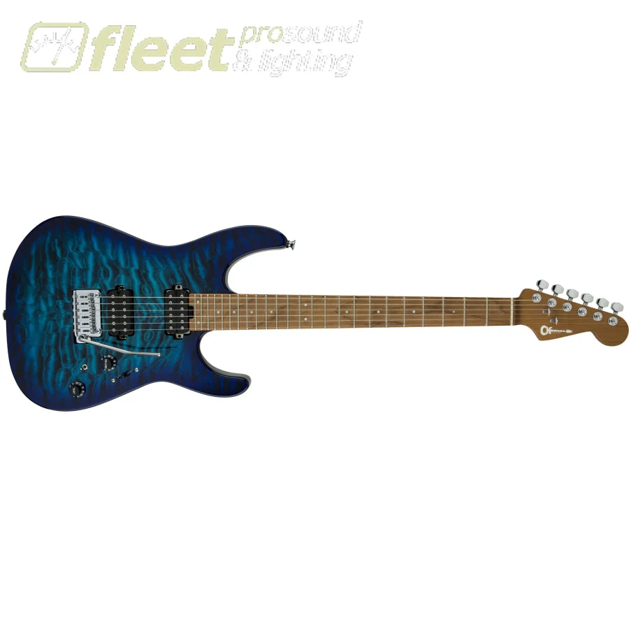 Charvel Pro-Mod DK24 HH 2PT CM QM, Caramelized Maple Fingerboard - Chlorine Burst (2969411521)