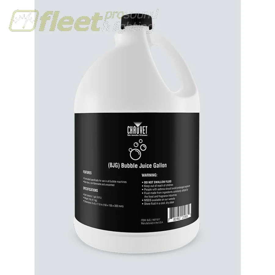 Chauvet BJG 1 Gallon of Bubble Fluid forHURRICANE-BUBBLE-HAZE & other Chauvet Haze Machines