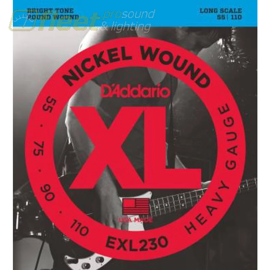 D-Addario EXL230 Electric Bass Strings - Heavy Gauge Long