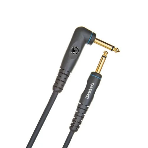 D'Addario PW-GRA-10 Custom Series Straight to Right Angle Instrument Cable - 10 foot