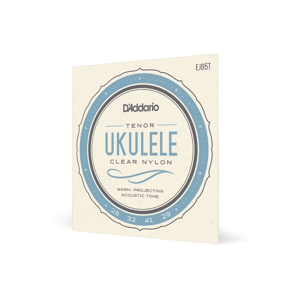 D'Addario Tenor Ukulele Strings Set, Clear Nylon