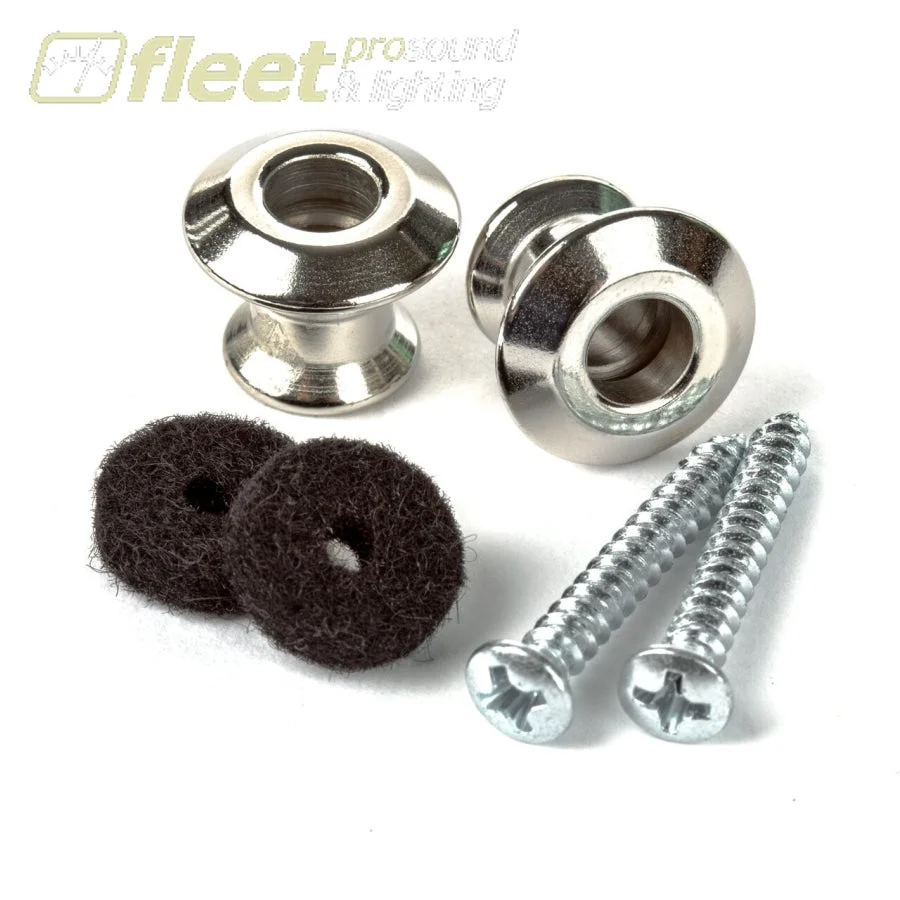 Dunlop 2PSL031B Straplok Dual Design Strap Button Set, Nickel