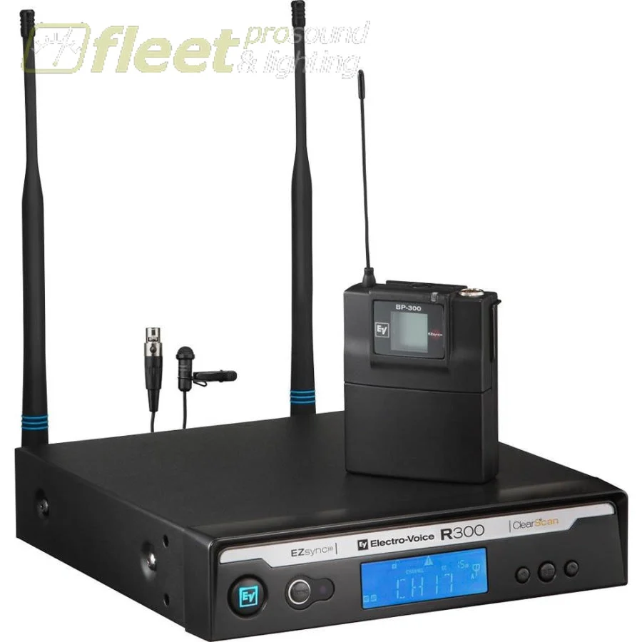 Electro Voice R300-L-C Lavalier wireless Mic System with ULM18 Unidirectional Microphone