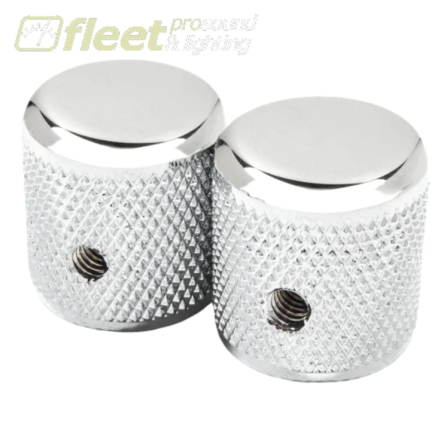Fender - Pure Vintage '58 Telecaster Knurled Knobs - (2) - Chrome/Aluminum - 0094057049