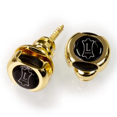 Guitar Strap Buttons in Gold LEVYSLKSTPBTNGD