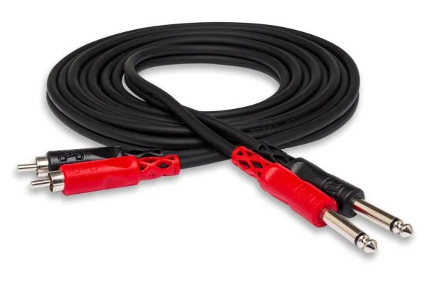 Hosa CPR-201 Stereo Interconnect Dual 1/4 in TS to Dual RCA