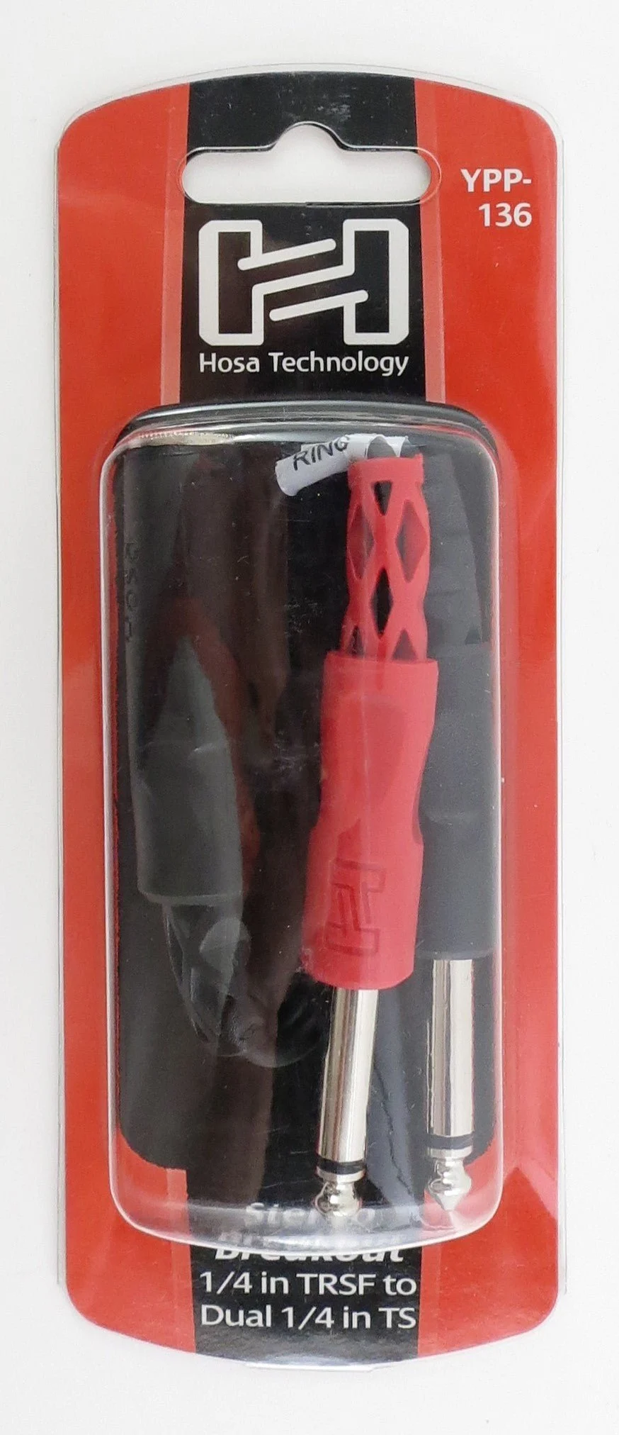 Hosa Technology, YPP-136, Stereo Breakout 1/4 in TRSF to Dual 1/4 in TS