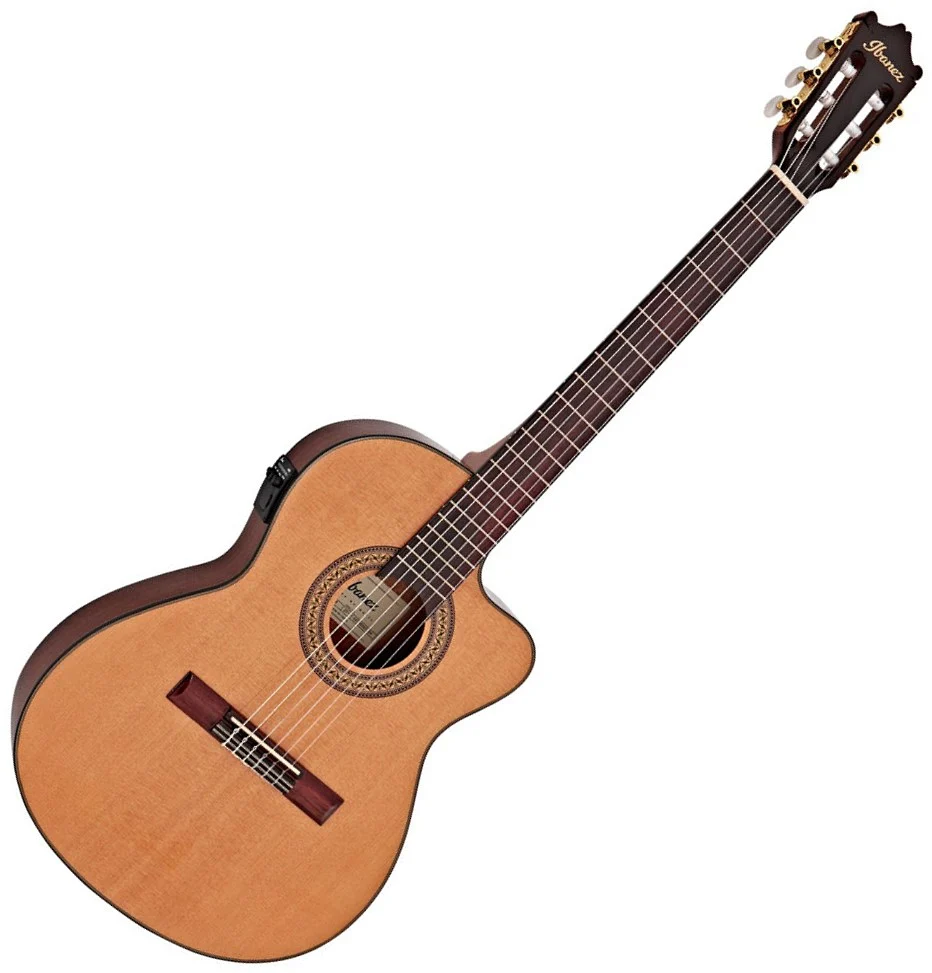 Ibanez GA5TCE 6 String RH Thinline Classical Acoustic Electric Nylon String Guitar-Amber Finish ga-5-tce