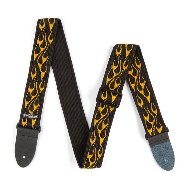 Jim Dunlop Classic Guitar Strap - Flame Orange YellowD38-11OY