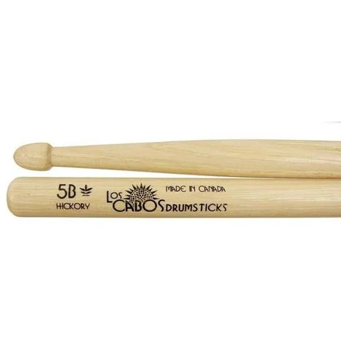 Los Cabos 5B Hickory Drumsticks Wood Tip Made In Canada - Pair LCD5BH