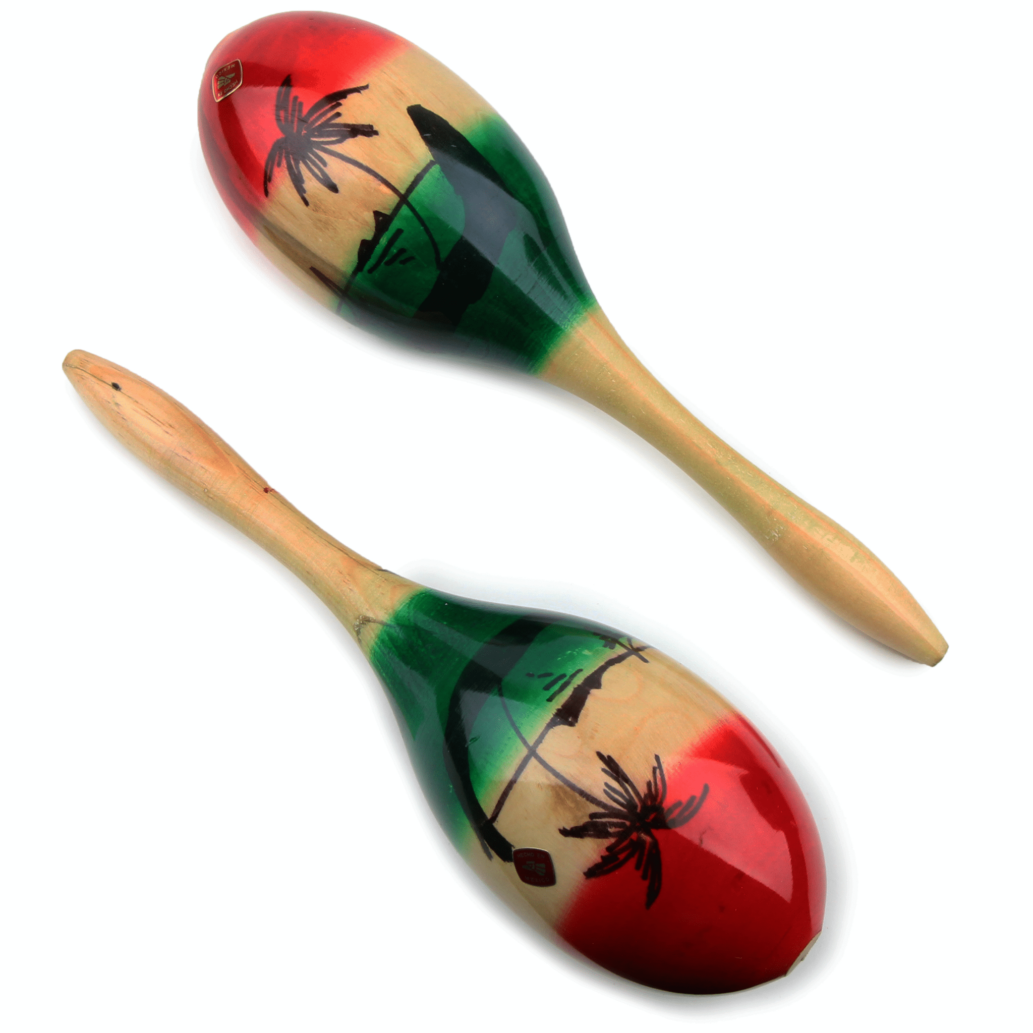 Maracas, Mexican hardwood 10" - E741
