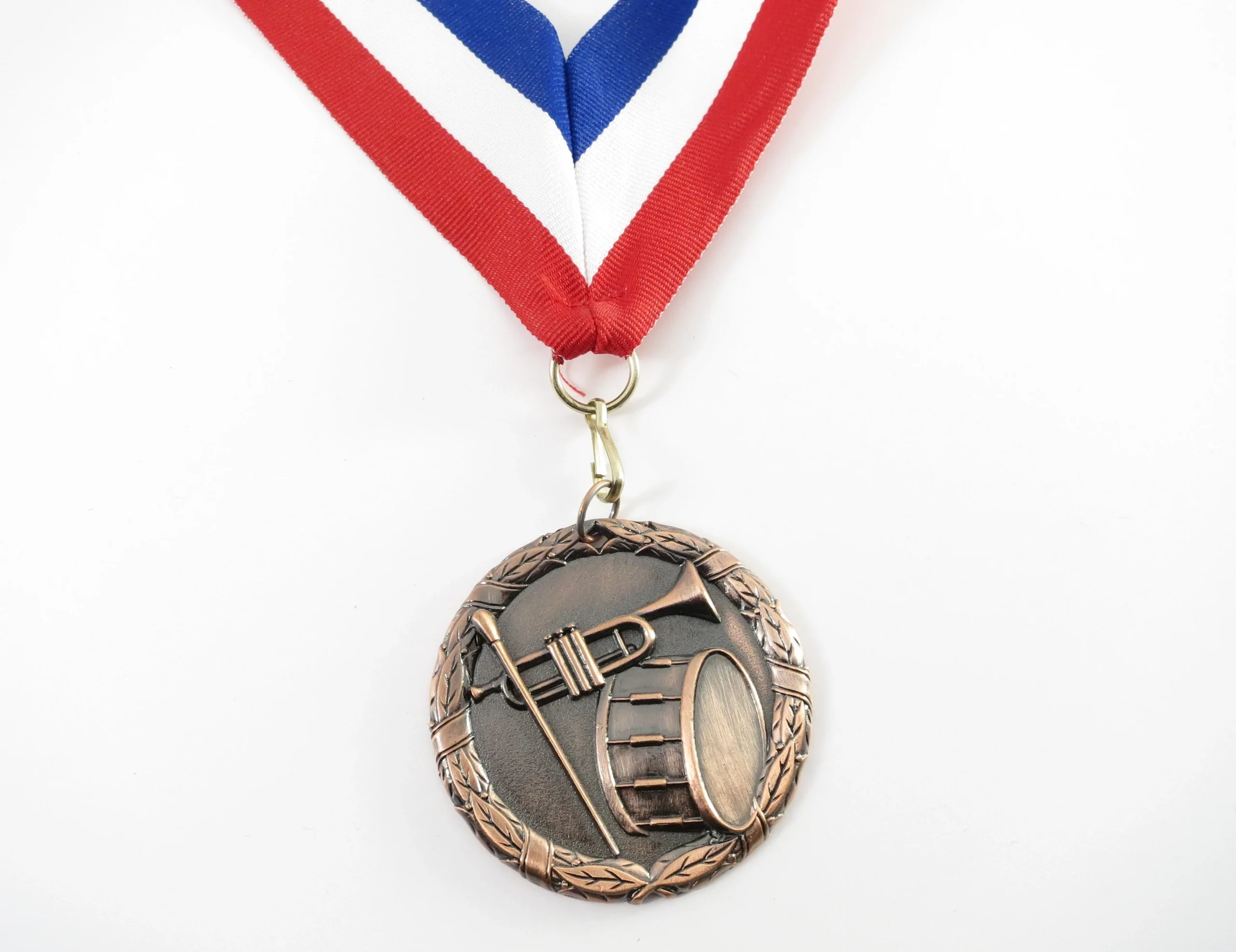 Music Medallion Award Medal with Neck Ribbon Instruments