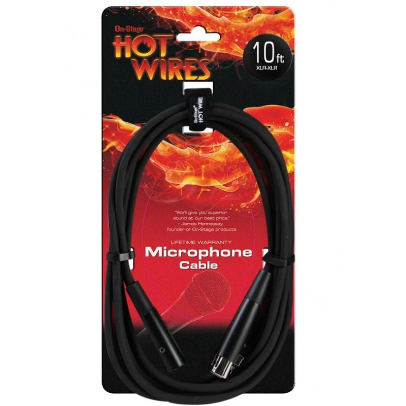 On-Stage Mic Cable (10', XLR-XLR), MC12-10
