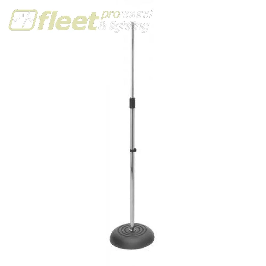 Onstage MS7201C Straight Mic Stand - Chrome, Round Base