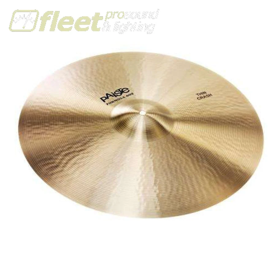 Paiste 1041220 Formula 602 Classic Sounds 20" Thin Crash Cymbal