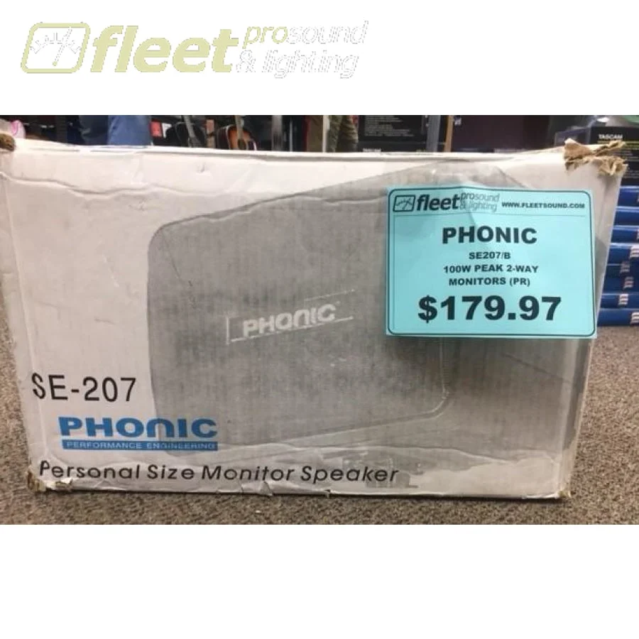 PHONIC SE-207/B 100W PEAK 2-WAY MONITORS