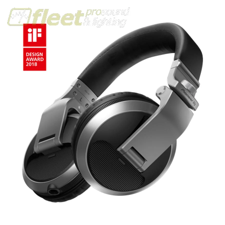 Pioneer HDJ-X5-S Reference DJ headphones with Detachable Cord - Silver
