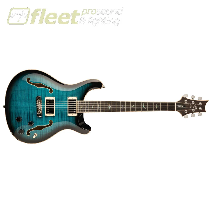 PRS SE HPEMBPB SE Hollowbody II Piezo Guitar - Peacock Blue Burst