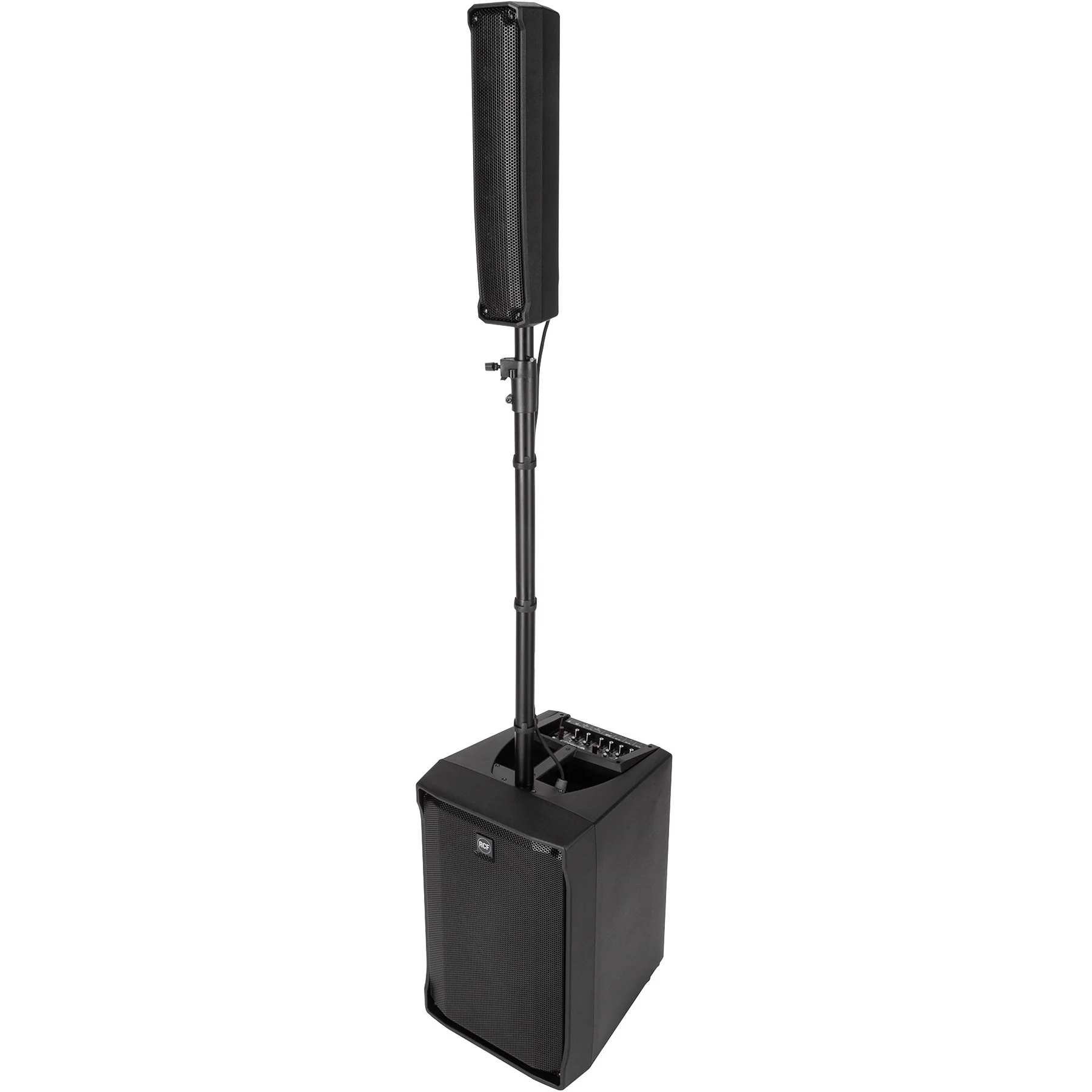RCF EVOX JMIX 8 Bluetooth Enabled Active 12" 2-Way 1400W Portable Line Array PA System with 8-Input Mixer -Black 13000557