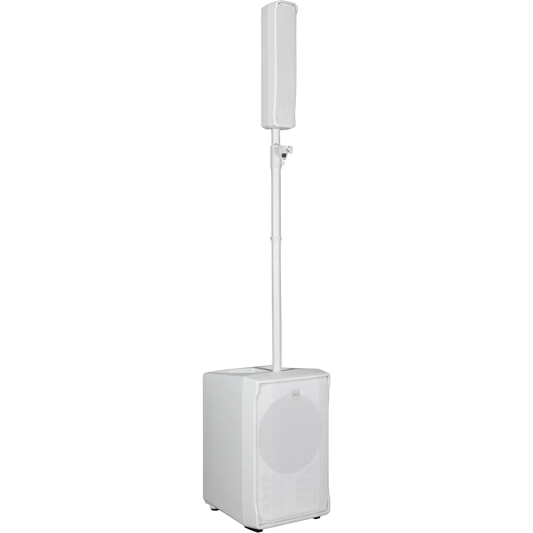 RCF EVOX JMIX8 W Bluetooth Enabled Active 12" 2-Way 1400W Portable Line Array PA System with 8-Input Mixer - White 13000570