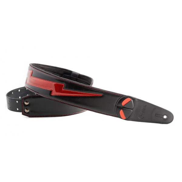 RightOn! Steady Mojo Bolt II Red Glitter Guitar Strap
