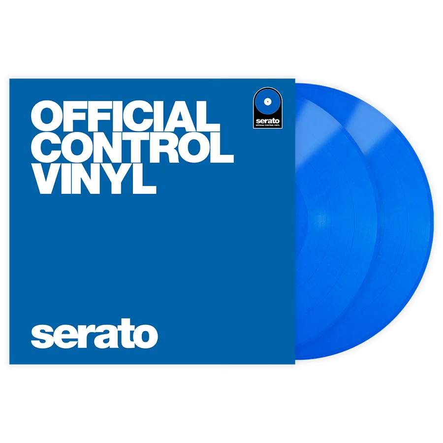 Serato SCV-PS-BLU-OV Pair Of Blue Standard Color 12 Inch Control Vinyl scv-ps-blu-ov