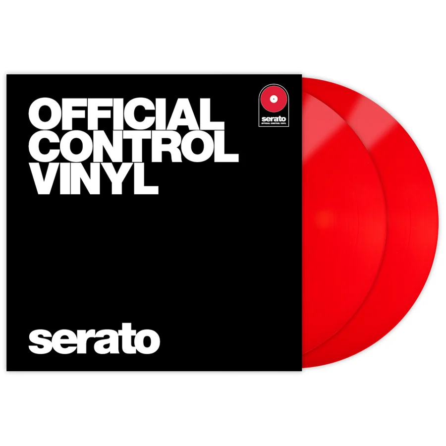 Serato SCV-PS-RED-OV Pair Of Red Standard Color 12 Inch Control Vinyl scv-ps-red-ov