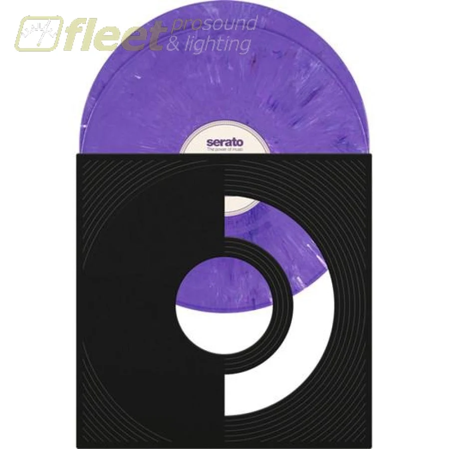 Serato SCV-SP-PUR-RN Purple Rane Serato Pressing 12" Control Vinyl (Marbled Purple-Pair)