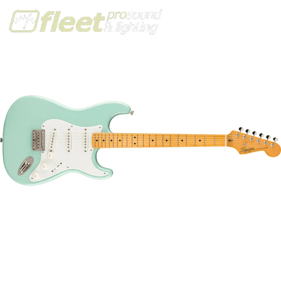 Squier Classic Vibe 50s Stratocaster HT Hard Tail Maple Fingerboard, Parchment Pickguard, Surf Green - 0374008557