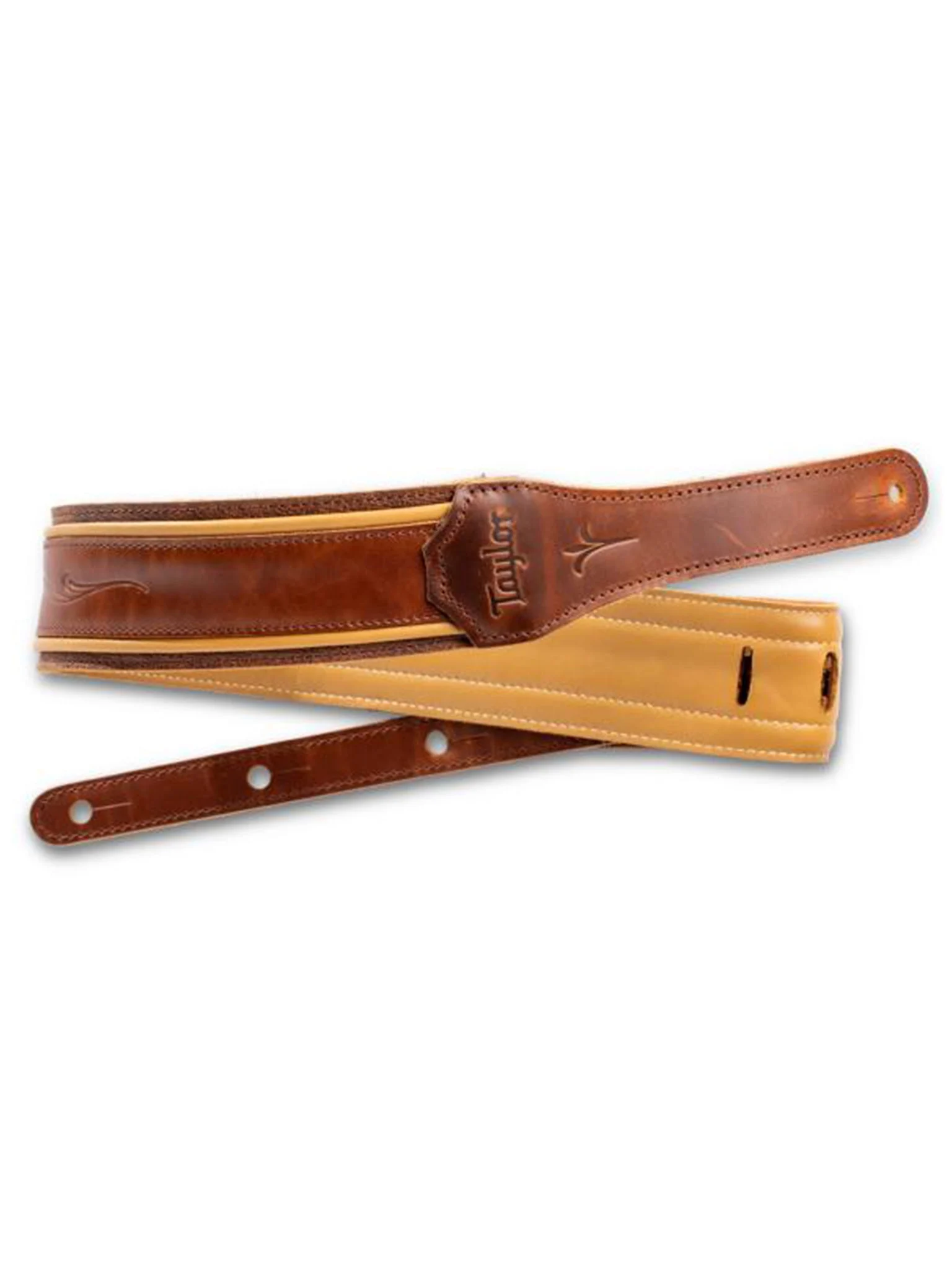 Taylor Spring Vine Leather Strap, Brown/Butterscotch, 2.5"