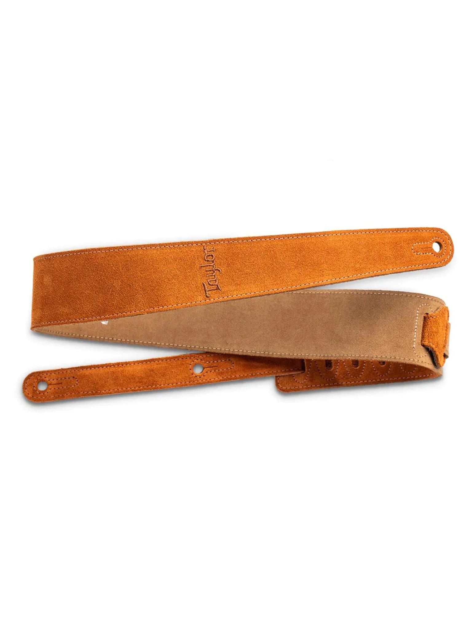 Taylor Strap, Embroidered Suede, Honey Brown, 2.5"