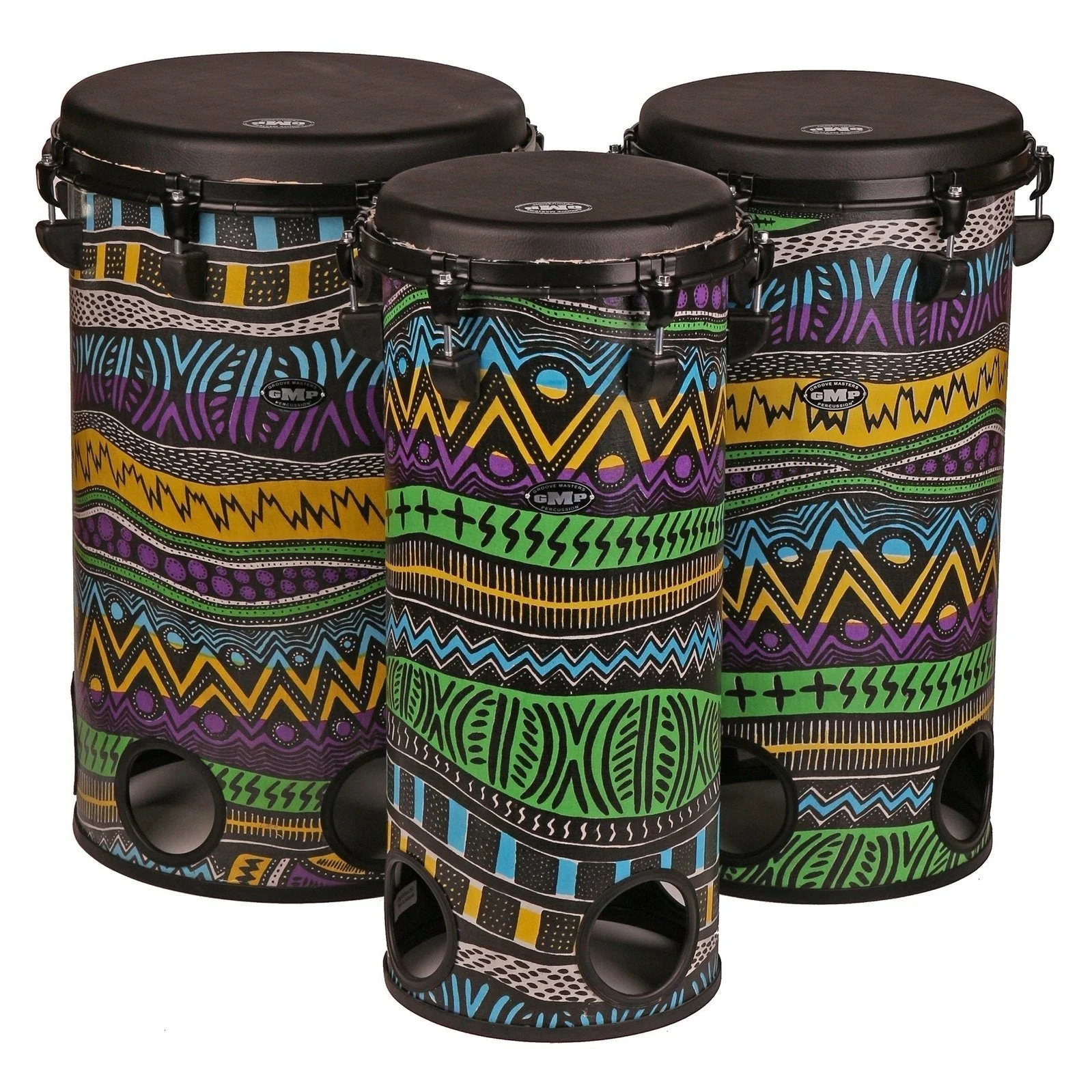 3-Piece Tubolo Set (10", 12", 14"), Tuneable/Lug-Tuned - Caribbean