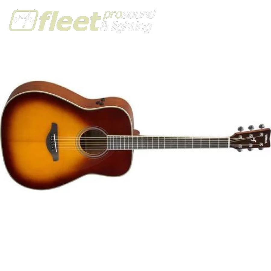 Yamaha FGTA BS Trans Acoustic Guitar w/ Solid Spruce Top, Mahogany B&S - Brown Sunburst