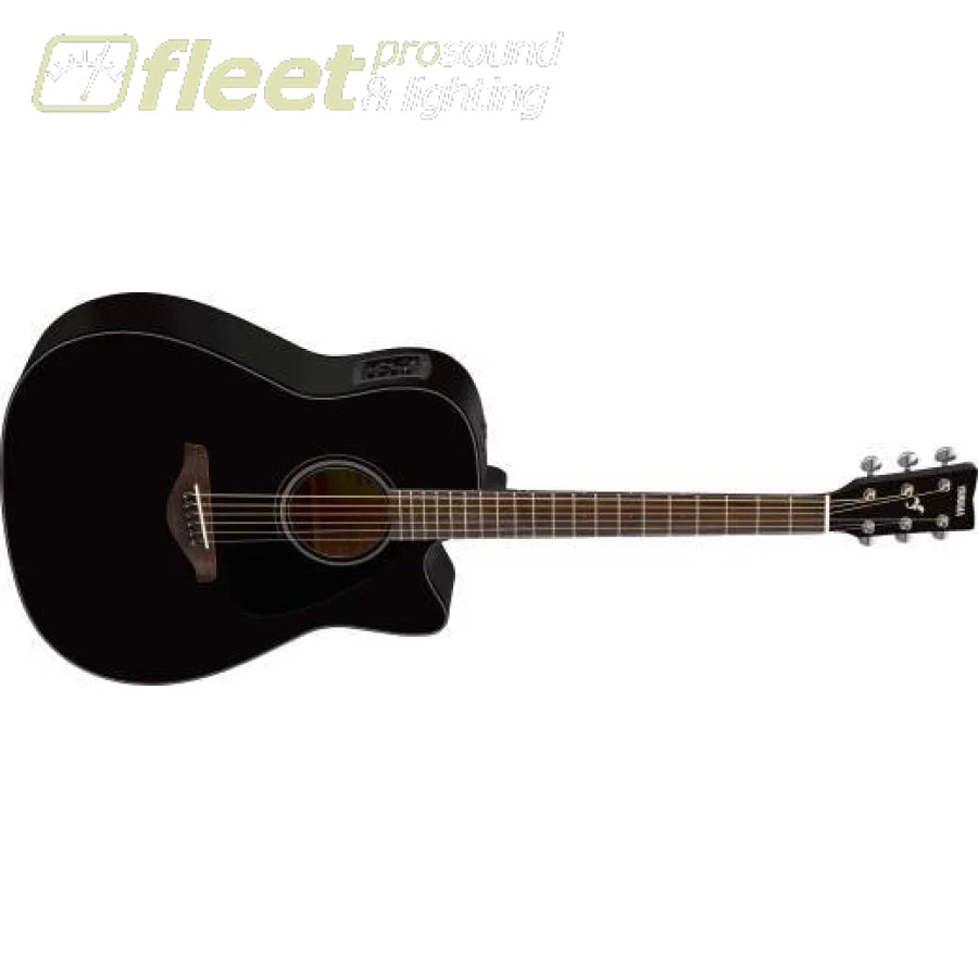 Yamaha FGX800C BL Solid Spruce Top Dreadnought Acoustic Guitar w/ Electronics - Black