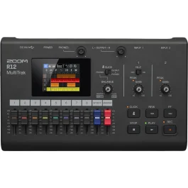 Zoom ZR12 MultiTrack Recorder Portable Tabletop 8-Track Recorder with Touchscreen and Audio Interface